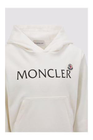 White Logo Cotton Hoodie MONCLER KIDS | K19548G0001189AKM034